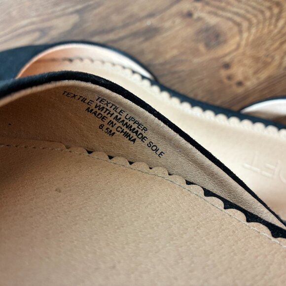 Ann Taylor Loft Black Suede Pointed Toe Flats - Size 6.5 - Picture 4 of 4